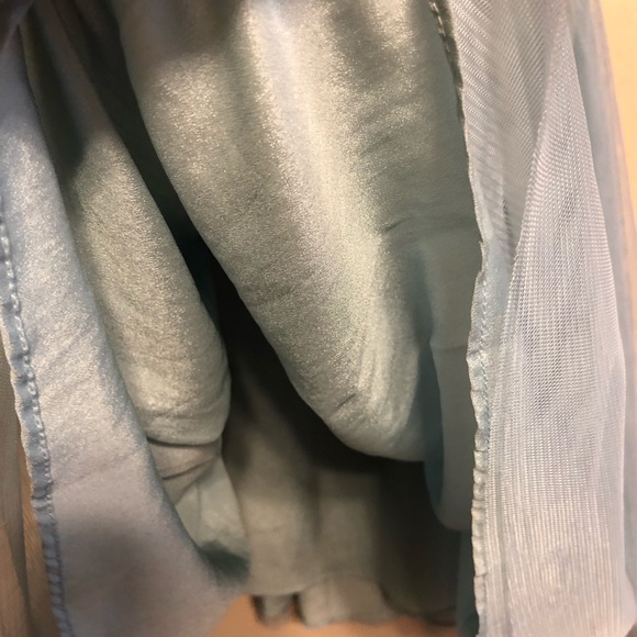 Comme Toi Blue Knee-length Toile Skirt - Picture 4 of 7